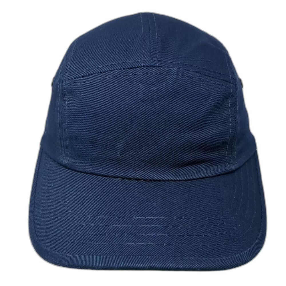Magic Headwear 5 Panel Blue Hat Strapback OS Adjustable Solid Plain Cotton